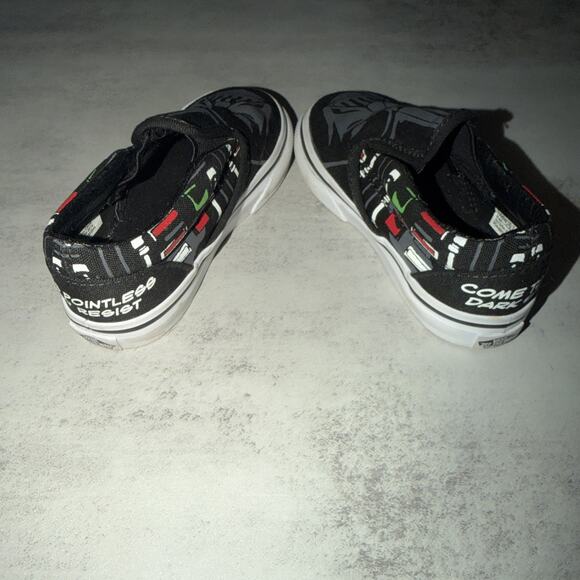 Vans X Star Wars Darth Vader The Dark Side Slip On Shoes Sneakers Toddlers 7.5 - Picture 4 of 7